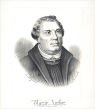 Martin Luther Portrait / nach Lucas Kranach - Published 1876