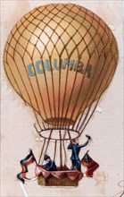Balloon Columba flying with two passengers 1860-1900
