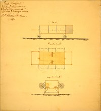 Projet d'appareil, pour évaluer approximativement la force des helices, roues ailes applicables à la direction des a érostat - par Vaussin-Chardanne, 1853