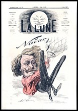 French caricature of photographer and balloonist Nadar - ca 1867