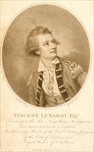 Vincent Lunardi Esqr., secretary to the late Neapolitan ambassador, first aerial traveller in England. An honorary member of the Honble.