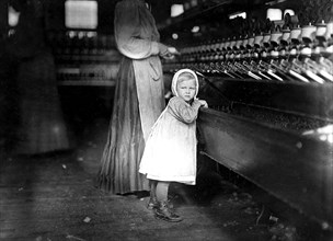 Ivey Mill. Little one, 3 years old, who visits and plays in the mill. Daughter of the overseer. Hickory, N.C, November 1908