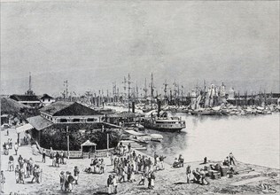 Port of Manilla Phillipines ca. 1890