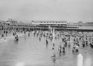 Bathing at Brighton Beach ca. 1910-1915