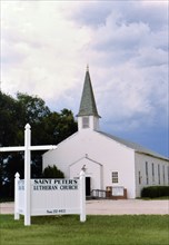 American churches - rural church in northern Nebraska - Saint Peter's Lutheran Church ca. 1999-2001