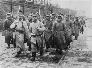 Russian prisoners in Skierniewice, Poland during World War I ca. 1914-1915
