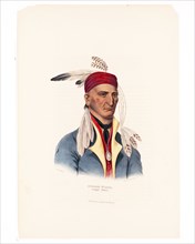 Antique Native American Print - Shin-Ga-Ba W'Ossin, Image Stone ca. 1836