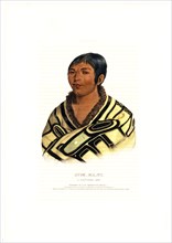 Antique Native American Print - Stum-Ma-Nu, a Flat-head boy ca. 1838