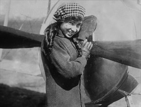 Katherine Stinson and her aeroplane ca. 1910-1915