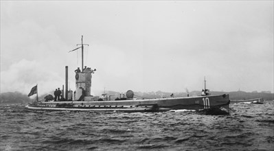 German U-10 submarine which served in World War I ca. 1914-1915
