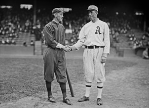 Johnny Evers, Boston NL & Eddie Plank, Philadelphia AL ca. 1914