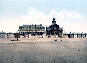 Beach and casino, Calais, France ca. 1890-1900
