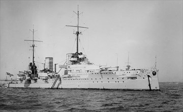 German battle cruiser, the Von der Tann which served in World War I ca. 1910-1915