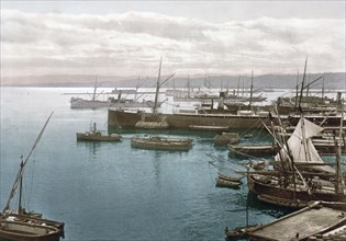 Harbor by moonlight, I, Algiers, Algeria ca. 1899