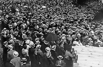 Socialist anti-war rally against World War I in Union Square, New York City ca. August 1914