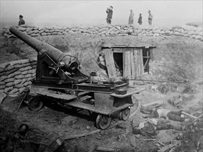 Turkish siege battery, Battle of Adrianople (Erdine, Turkey) ca. 1912-1913 (Balkan Wars)