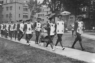 Yale Class of 1911, men dressed as playing cards ca. 1910-1915