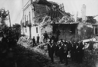House in Linero, Italy damaged by a violent earthquake on May 8, 1914