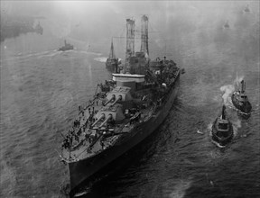 U.S.S. Texas Battleship at sea ca. 1914