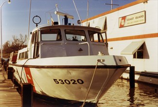Life Boat Station Venice, Louisiana CG 53020 tied up next to CG LASTA Venice, 1972