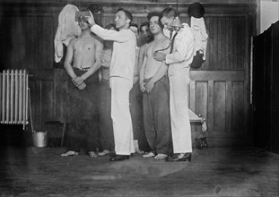 Examining new Navy Recruits ca. 1910-1915