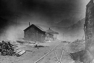 Colorado Coalfield Miners Strike of 1913-1914 - Burning of miner's camp at Forbes during strike battle ca. 1914