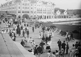 People enjoying a lovely day in Asbury Park, NJ ca. 1910-1915