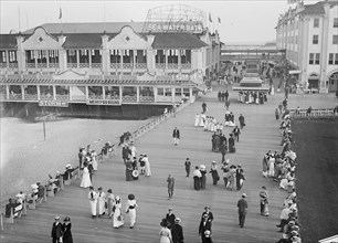 People enjoying a lovely day in Asbury Park (or neighboring Ocean Grove) ca. 1910-1915