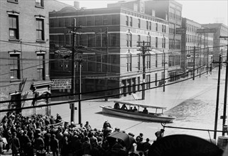 Cincinnati Ohio under water during massive flooding ca. 1910-1915