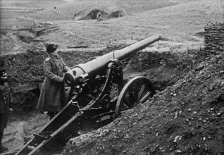 Big siege gun at Adrianople during the First Balkan War ca. 1912-1913