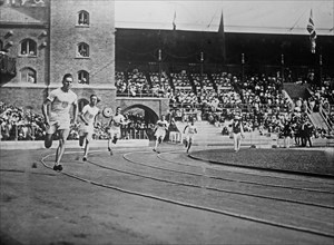 Participants in the 110 metre race - Olympic Games in Stockholm Sweden - 1912