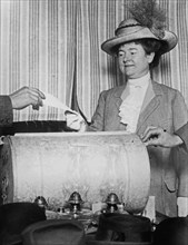 Annie Marshall Reid Rolph voting, wife of James Rolph, who was elected mayor of San Francisco in 1911