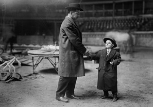 P.T. Barnum and Jack W.C. Barnett (right) who was a performer with the Barnum and Bailey circus ca. 1910-1915