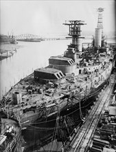 Argentine battleship Rivadavia built at Quincy, Massachusetts ca. December 1912