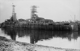 Argentine battleship Rivadavia built at Quincy, Massachusetts ca. December 1912