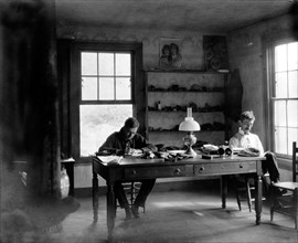These gentleman geologists are hard at work in their field office going over their field notes. This photo was taken in 1903 in Crab Orchard, Lee County, Virginia.