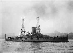 U.S.S. Alabama Ship (BB 8) in water ca. 1910-1915