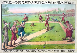 The great national game - last match of the season to be decided Nov. 11th 1884