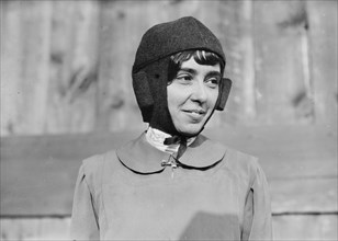 Photo shows Helene Dutrieu (1877-1961), Belgian aviator, cyclist, ambulance driver and hospital director ca. 1911