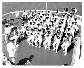 Admiral Chester R. Bender, Change of Command Ceremony June 1, 1970 aboard the USCGC Gallatin at the US Navy Yard.