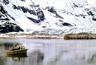 5/18/1973 - Boat near Pederson Glacier, Aialik Bay, Alaska