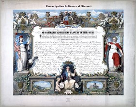 Emancipation Ordinance of Missouri. An ordinance abolishing slavery in Missouri ca. 1865