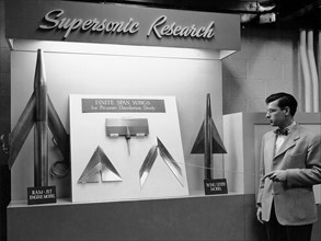 On March 22, 1946, 250 members of the Institute of Aeronautical Science toured the NACA’s Aircraft Engine Research Laboratory. (Supersonic Research for Display)
