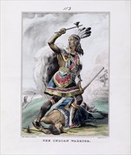 The Indian warrior illustration ca. 1845