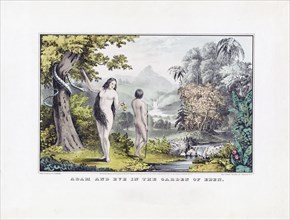 Adam and Eve in the Garden of Eden ca. 1848
