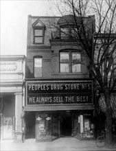 Exterior of People's Drug Store, No. 5, 804 H Street, NE, Washington, D.C. ca. 1909-1932