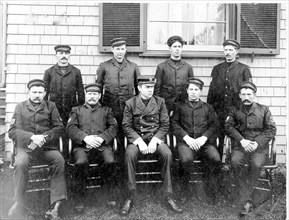 Crew, Coast Guard Lifeboat Station Point Adams located at Hammond, Clatsop County, Oregon. (unknown date)