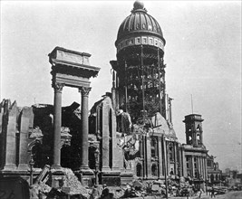 San Francisco City Hall after 1906 Earthquake