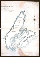 Vintage Maps / Antique Maps - A plan of the island of Cape Breton ca. 1776