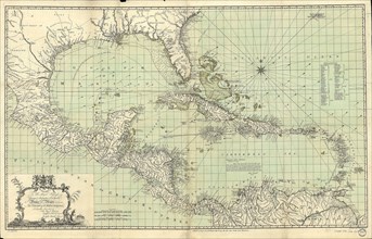 Vintage Maps / Antique Maps - To His Royal Highness. George Augustus Frederick. Prince of Wales &c. &c. &c. This chart of the West Indies ca. 1774